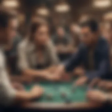 Group of players engaged in a strategic poker game