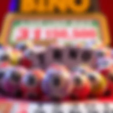 Colorful bingo cards with numbers