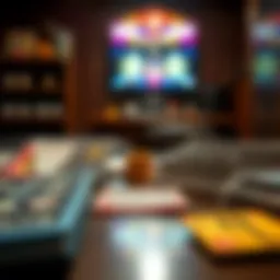 Variety of scratch lottery tickets displayed on a table