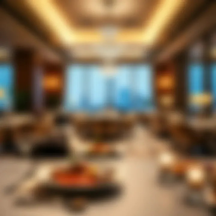 Elegant Dining Experience Elegant dining area with gourmet cuisine