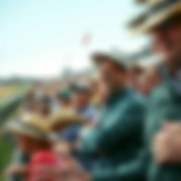 Excited audience enjoying a day at Keeneland
