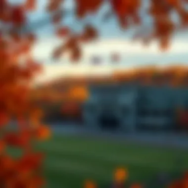 Beautiful fall foliage surrounding Keeneland