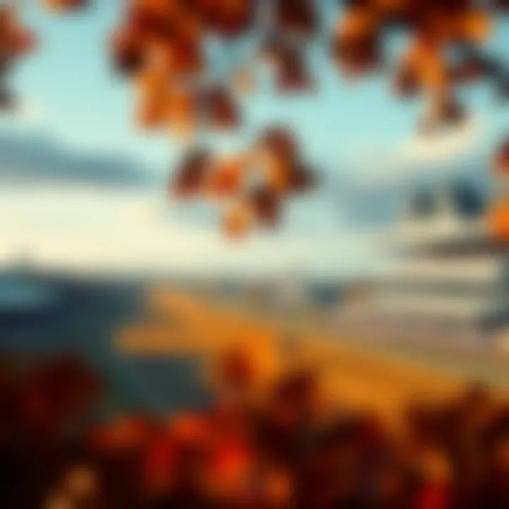 Spectacular view of Keeneland racetrack during fall