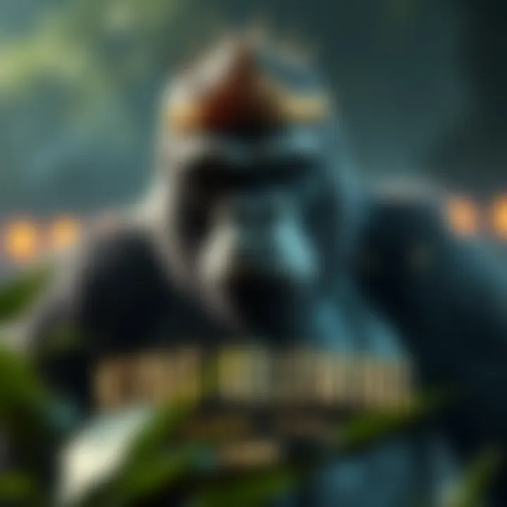 An artistic representation of the thematic elements influencing player engagement with King Kong Fury.