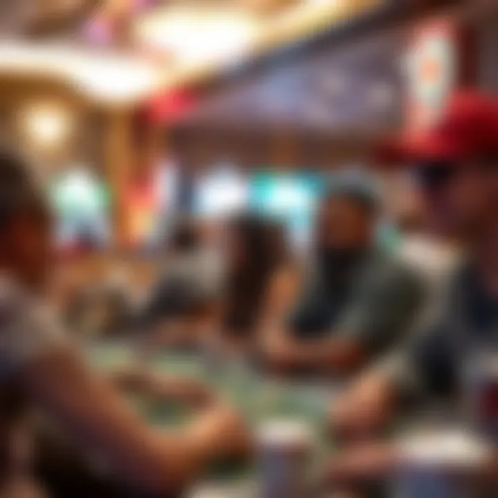 Community members engaging in social activities at the casino