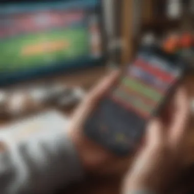 Overview of Illinois sports betting apps on a smartphone screen