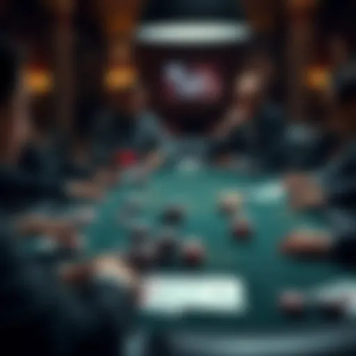 Strategic poker layout showcasing different scenarios