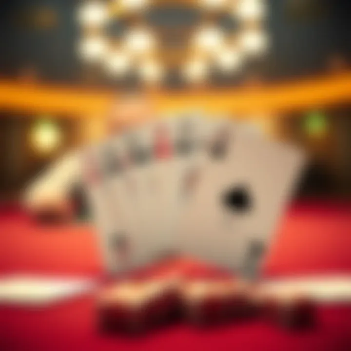 A winning hand in Three Card Poker displayed on the table