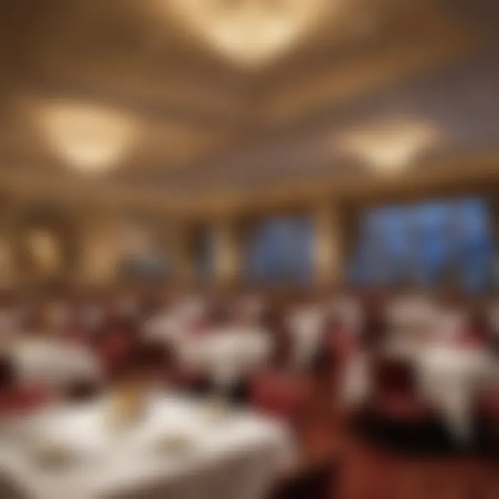 Dining area showcasing gourmet offerings at the casino