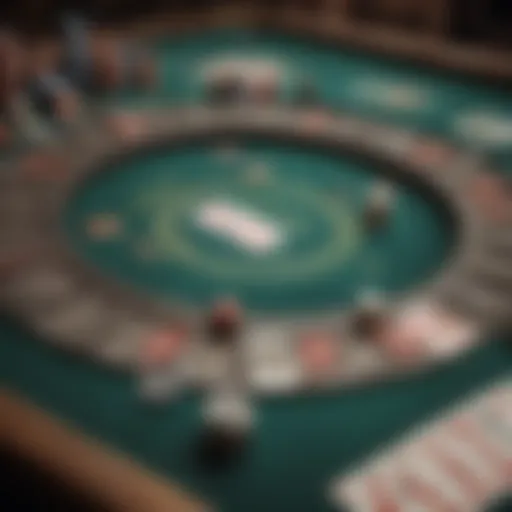 A detailed layout of Muckleshoot Poker game table