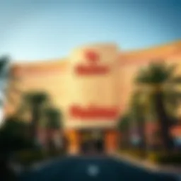 Exterior view of Palms Casino during reopening