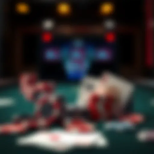 The Essence of Poker Gameplay Illustration of poker chips and cards on a table