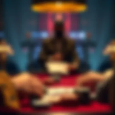 A strategic layout of poker hands