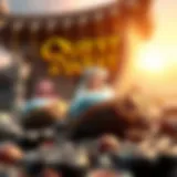 Visual representation of the unique design elements in Quest to the West slot.