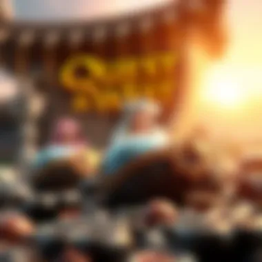 Visual representation of the unique design elements in Quest to the West slot.