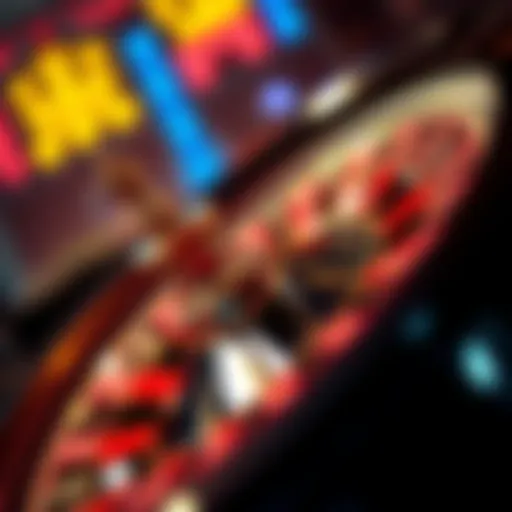 Roulette wheel with vibrant colors