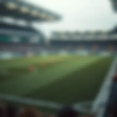 A soccer pitch with strategic markings highlighting betting zones