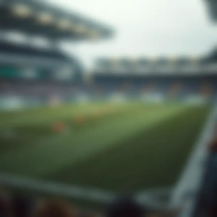 A soccer pitch with strategic markings highlighting betting zones