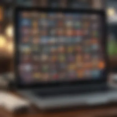 Diverse Keno Game Platforms An overview of various Keno game platforms on a laptop screen