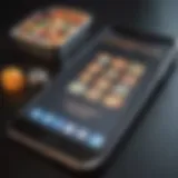 A sleek smartphone displaying a Keno game interface