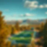 A scenic view of Idaho landscape with sports betting symbols