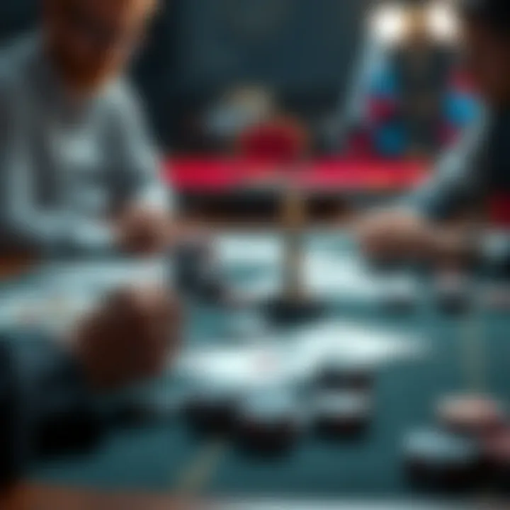 An analysis of poker strategies laid out on a table