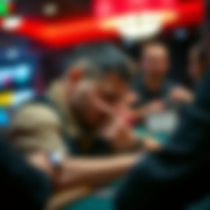 A professional poker player deep in thought during a high-stakes game