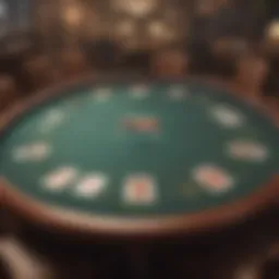 Texas Hold'em game table setup