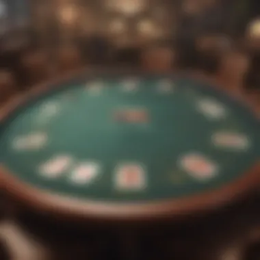 Texas Hold'em game table setup