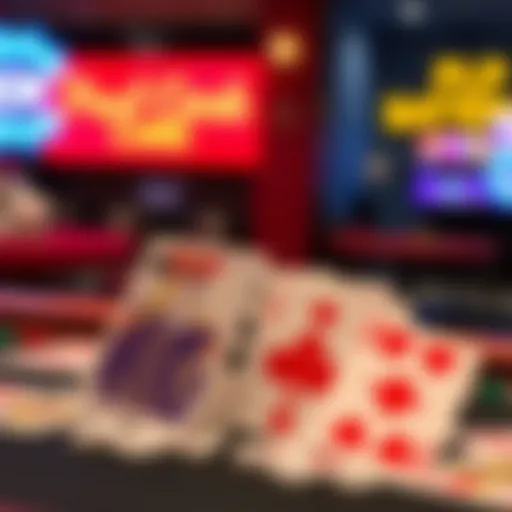 Casino players card holder showcasing various card designs