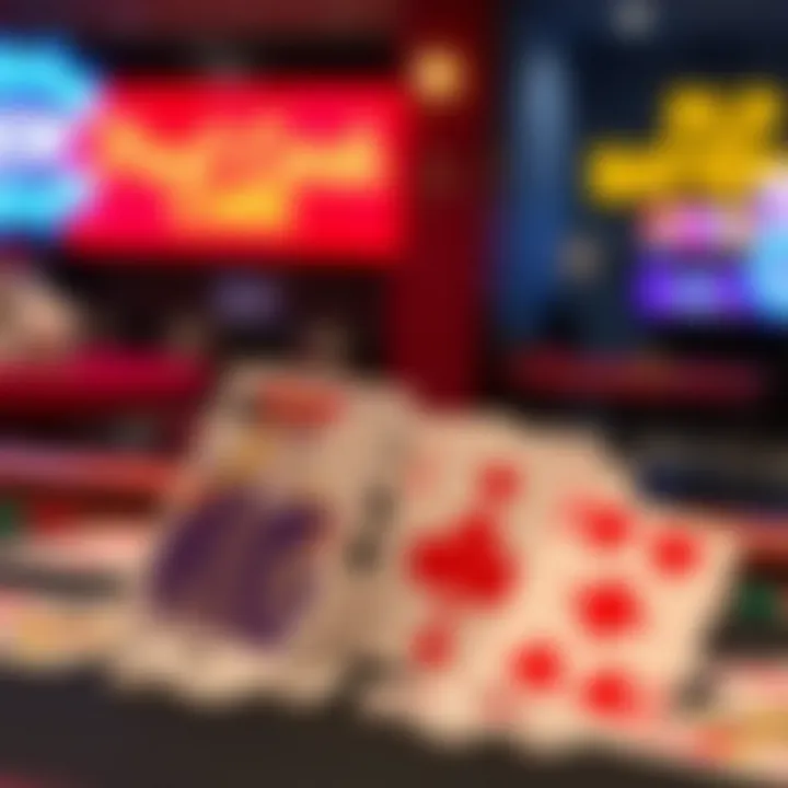 Casino players card holder showcasing various card designs