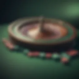 Roulette wheel showcasing the green slot