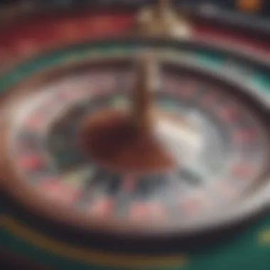 Graphic representation of a roulette wheel showing betting odds