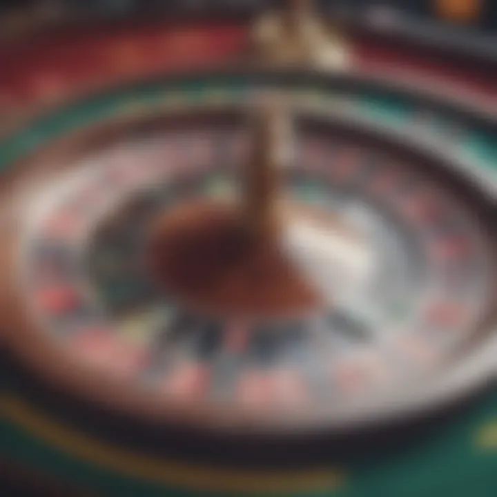 Graphic representation of a roulette wheel showing betting odds