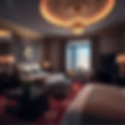 Luxurious Las Vegas hotel suite showcasing opulence
