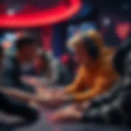 Strategic gaming session highlighted by focus and concentration