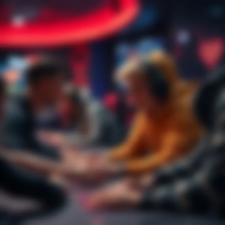 Strategic Gaming Session Strategic gaming session highlighted by focus and concentration