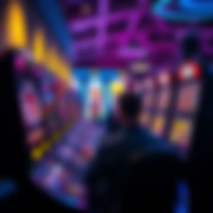 Player enjoying their time at a slot machine